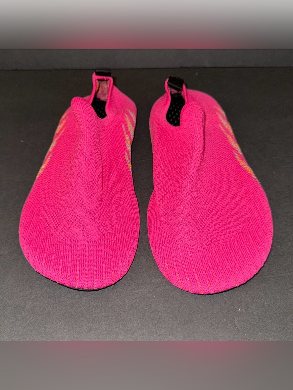Anluke Stretch Slip-On Quick-Dry Barefoot Water Shoes Swim Socks, Sz 10/11